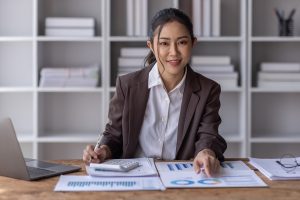 An accountant working on tax preparation